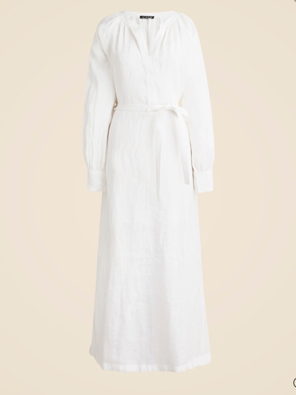 NWT J.Crew White Line Cabana Dress